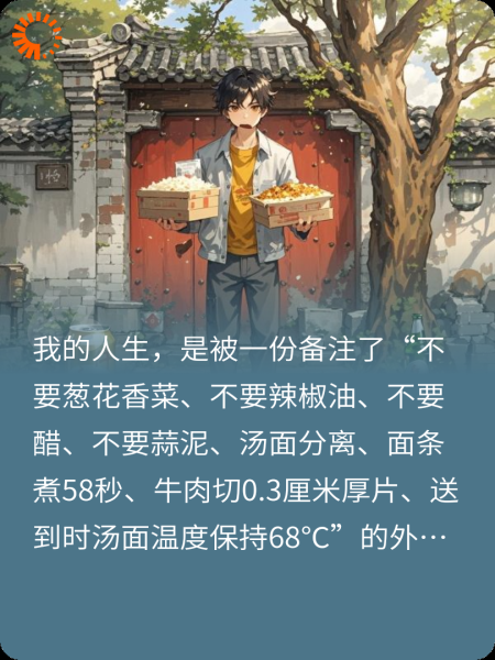 当外卖小哥配上差评反击系统..